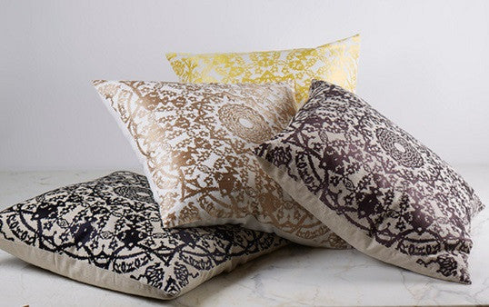 Ribbon Knit Lilac Decorative Pillow by Ann Gish